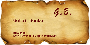 Gutai Benke névjegykártya